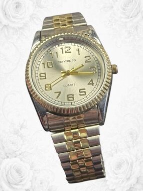 Concepts Men's Two-Tone Gold and Silver Quartz Watch